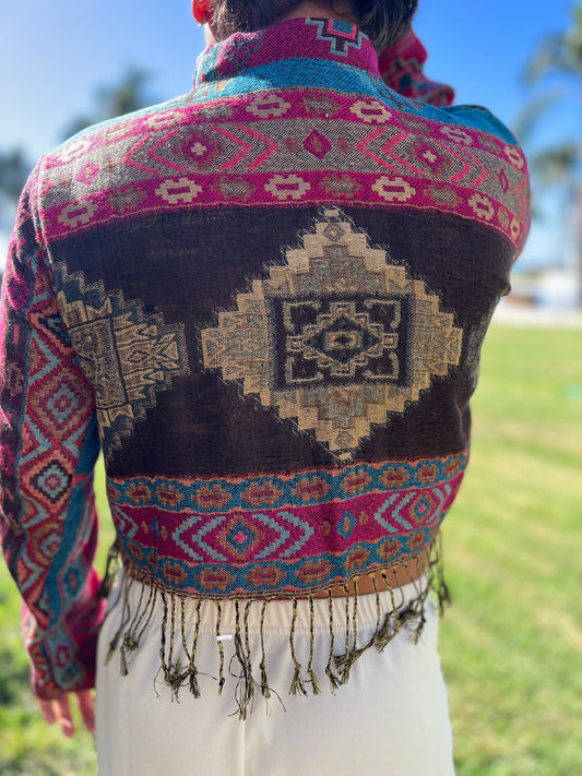 Cropped Aztec Jacket