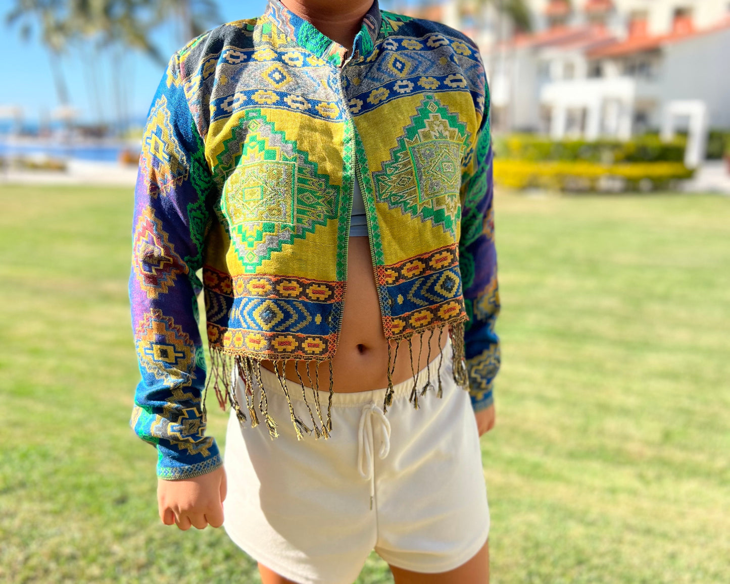 Cropped Aztec Jacket