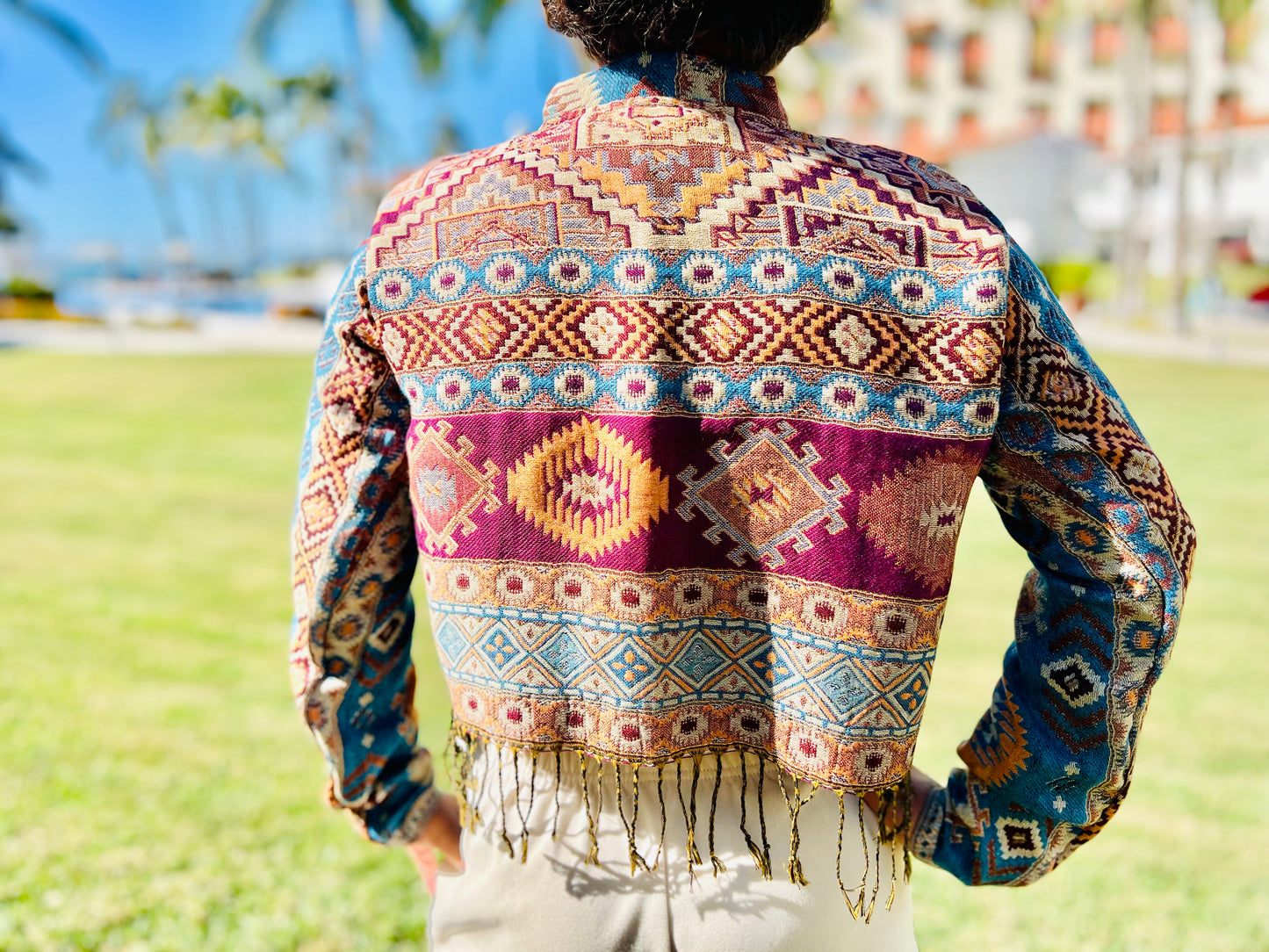 Cropped Aztec Jacket