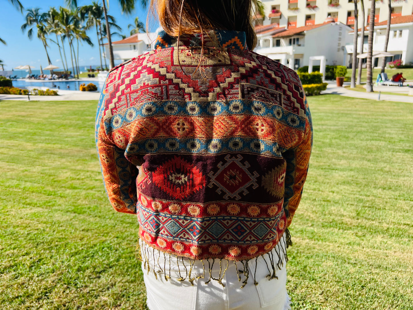 Cropped Aztec Jacket