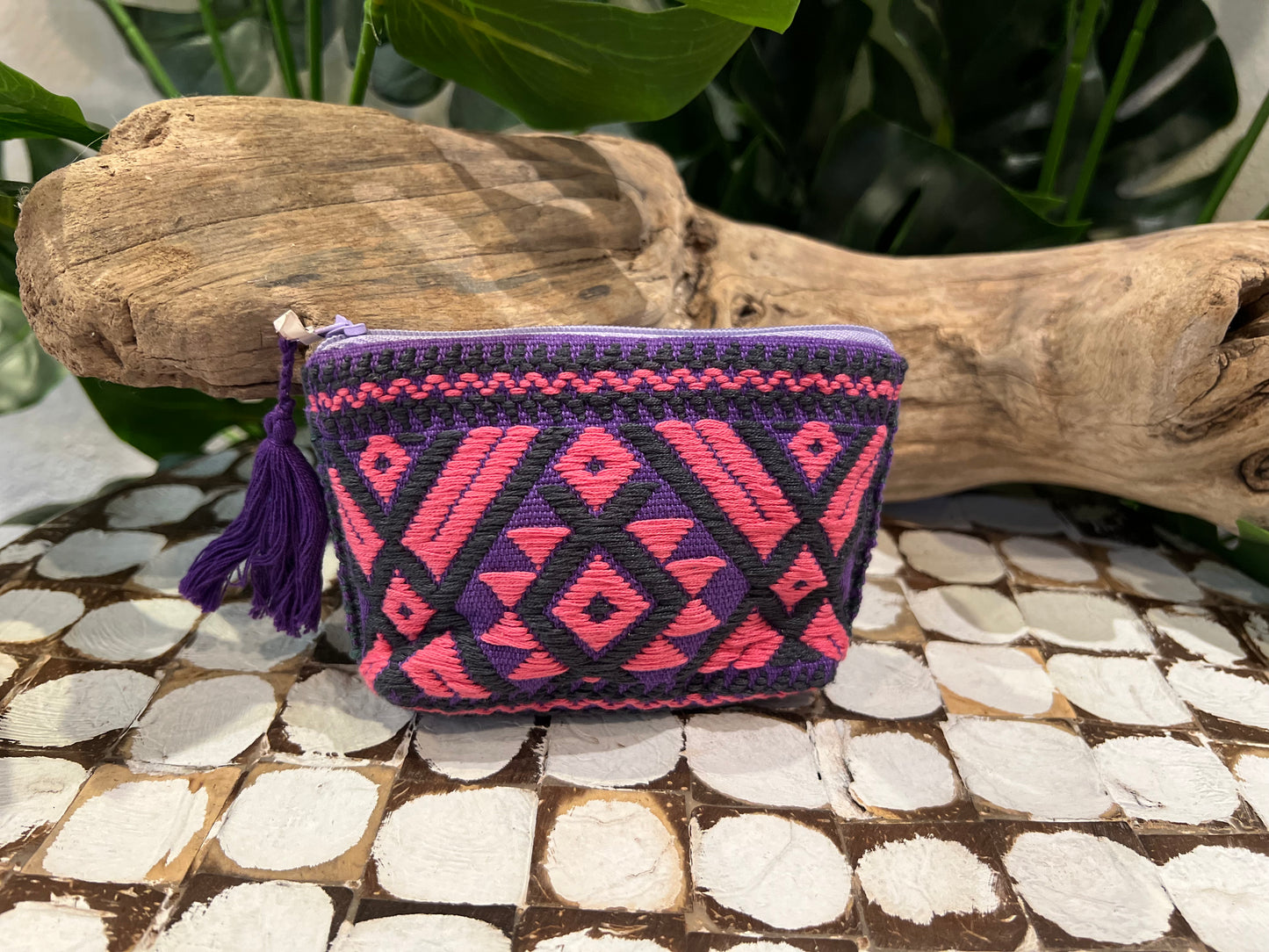 Handmade Embroidered Mexican Coin Purse